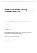 HIPAA and Privacy Act Training Challenge Exam Questions and Answers