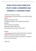 HFMA CRCR EXAM COMPLETE STUDY GUIDE | ANSWERED AND GRADED A+ | 2024/2025 GUIDE