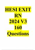 HESI EXIT RN 2024 V3 160 Questions