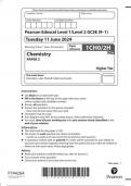 EDEXCEL GCSE Science  1ch0 2h question paper may-june 2024