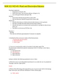 NUR 321 VCE #5 Fluid and Electrolyte Balance.