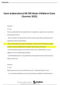 Exam (elaborations) NR 599 Week 4 Midterm Exam (Summer 2022)