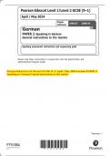 Pearson Edexcel Level 1/Level 2 GCSE (9–1) April / May 2024 German PAPER 2:  Speaking in German General instructions to the teacher