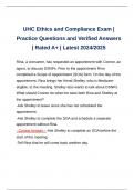 UHC Ethics and Compliance Exam | Practice Questions and Verified Answers | Rated A+ | Latest 2024/2025