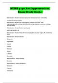 NURB 3150 Antihypertensives Exam Study Guide 