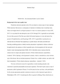 6034 midterm  4 .docx  Midterm Paper  PUBH 6034 - Environmental Health: Local to Global  Background of the water quality issue  Waterborne infection episodes in the USA are related to various types of water openings. While numerous flare-ups are a consequ