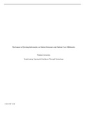 WK4 Assgn NURS 6051.docx    The Impact of Nursing Informatics on Patient Outcomes and Patient Care Efficiencies  Walden University  Transforming Nursing & Healthcare Through Technology   14:00:44 GMT -05:00  The Impact of Nursing Informatics on Patient Ou