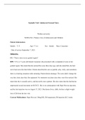 WK3Assgn2 Kiosh A.docx (1)    Episodic Visit: Adolescent Focused Notes  Walden university  NURS 6541- Primary Care of Adolescents and Children  Patient Information:  Initials:   T. F.                       Age: 17 y/o                Sex:   female      Rac