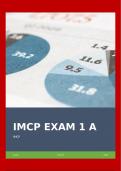 IMCP EXAM 1 A