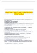   BSG Final Exam Questions And Answers 100% Verified.