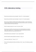 CCIL Exam Questions and Answers- laboratory Testing