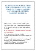 CCDS EXAM 2024 ACTUAL EXAM  COMPLETE 200 QUESTIONS WITH  DETAILED VERIFIED ANSWERS  (100% CORRECT ANSWERS)  /ALREADY GRADED A+