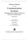 Solution Manual For Communication Systems An Introduction to Signals and Noise in Electrical Communication 4th Edition By A. Bruce Carlson, Paul B. Crilly / Latest Version 2024 A+