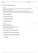  EHST 2110 INTRODUCTION TO ENVIRONMENTAL HEALTH ECU EXAM ONE QUESTIONS AND ANSWERS