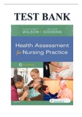 Health Assessment for Nursing Practice 6th Edition Wilson Test Bank - ISBN: 9780323377768