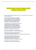    PATHO Neuro Exam Questions With Verified Answers 2024