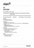 AQA AS HISTORY COMPONENT 2R 2024 (7041/2R: To the brink of Nuclear War:international realtions, c1945-1963)