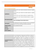 Btec Applied Science: Unit 8 Learning Aim A Musculoskeletal system 