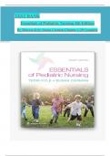 TEST BANK For Essentials of Pediatric Nursing 4th Edition By Kyle Carman | Complete Chapters 1 - 29 | 100 % Verified