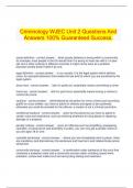  Criminology WJEC Unit 2 Questions And Answers 100% Guaranteed Success.