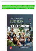 TEST BANK For A Topical Approach to Lifespan Development 11th Edition By John Santrock| Verified Chapter's 1 - 17 | Complete