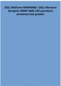 2021 MidTerm NRNP6665 / 2021 Mid-term Seraphin NRNP 6665 100 questions answered and graded.