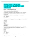 MGMT 3850 CHAPTER 9 HOMEWORK QUESTION AND ANSWERS