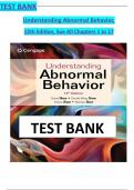 TEST BANK For Understanding Abnormal Behavior, 12th Edition by Sue, ISBN: 9780357365212, All 17 Chapters Covered, Verified Latest Edition