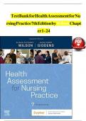 Test Bank for Health Assessment for Nursing Practice 7th Edition by Wilson 