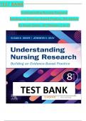 TEST BANK For Understanding Nursing Research 8th Edition By Susan Grove, ISBN: 9780323826419, All 14 Chapters Covered, Verified Latest Edition