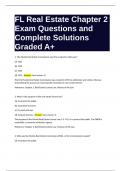 FL Real Estate Chapter 2 Exam Questions and Complete Solutions Graded A+