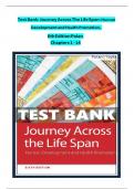 Test Bank: Journey Across The Life Span: Human Development and Health Promotion,  6th Edition Polan  Chapters 1 - 14