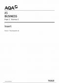 AQA AS BUSINESS PAPER 2 INSERT 2024 (7631/2: Business 2)