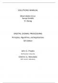 Solution Manual for Digital Signal Processing Principles, Algorithms and Applications, 5th Edition by John G. Proakis, Dimitris G Manolakis