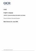 OCR GCSE English Language J351/01: Communicating information and ideas General Certificate of Secondary Education Mark Scheme for June 2024