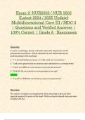 Exam 2: NUR2502 / NUR 2502 (Latest 2024 / 2025 Update) Multidimensional Care III / MDC 3 | Questions and Verified Answers | 100% Correct | Grade A - Rasmussen