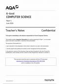 AQA A LEVEL COMPUTER SCIENCE PAPER 1 TEACHER’S NOTES 2024 (7517/1/TN)