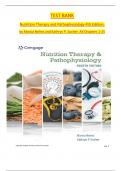 TEST BANK For Nutrition Therapy and Pathophysiology, 4th Edition by Nelms ISBN: 9780357041710, All 25 Chapters Covered, Verified Latest Edition