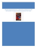 TEST BANK FOR APPLIED PATHOPHYSIOLOGY A CONCEPTUAL APPROACH TO THE MECHANISMS OF DISEASE - 3RD EDITION BRAUN QUESTIONS AND ANSWERS