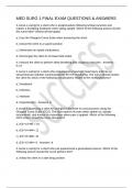 MED SURG 1 FINAL EXAM QUESTIONS & ANSWERS