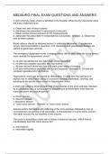 MEDSURG FINAL EXAM QUESTIONS AND ANSWERS