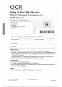 OCR GCSE (9-1) Biology A (Gateway Science) J247/03 (Higher Tier) Question Paper 2024