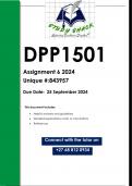 DPP1501 Assignment 5 (QUALITY ANSWERS) 2024