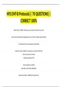 NYS EMT-B Protocols|| 70 QUESTIONS|| CORRECT 100%