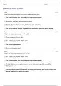 BIOE 206 EXAM 1 STUDY GUIDE QUESTIONS AND ANSWERS