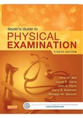 Seidels Guide to Physical Examination 8th Edition by Ball. TEST BANK. Chapter 1-27 Questions And Answers in 656 Pages.__Graded A