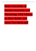 Holes Essentials of Human Anatomy and Physiology 13th Edition by Shier Butler and Lewis Test