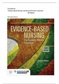 Test Bank for Evidence-Based Nursing: The Research Practice Connection 4th Edition  By:Sarah Jo Brown ||NEWEST EDITION 2024