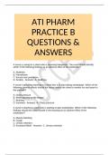 ATI PHARM PRACTICE B QUESTIONS & ANSWERS