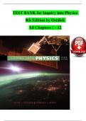 TEST BANK for Inquiry into Physics   8th Edition by Ostdiek   All Chapters 1 - 12 